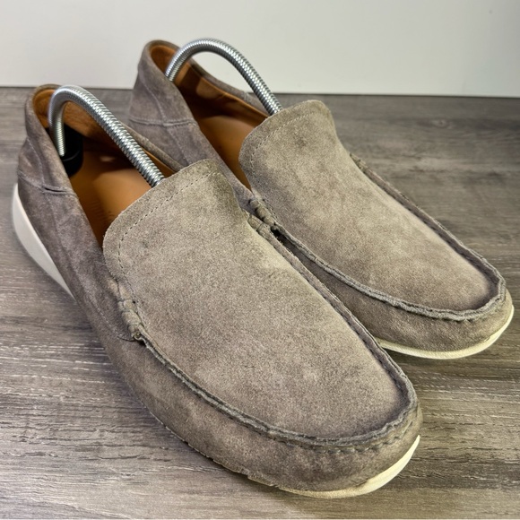 OluKai Ka’a Grey Italian Suede Drop Heel Loafers size 11 $179.90 - Picture 4 of 10